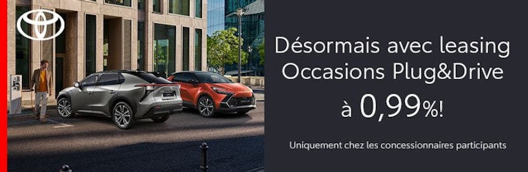L'action est valable sur tous les véhicules Toyota électriques et Plug-in Hybrid Occasion Plus et chez les partenaires Toyota participants.