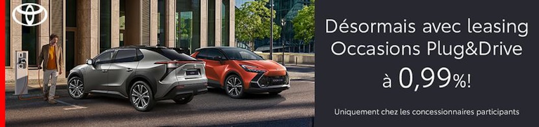 L'action est valable sur tous les véhicules Toyota électriques et Plug-in Hybrid Occasion Plus et chez les partenaires Toyota participants.