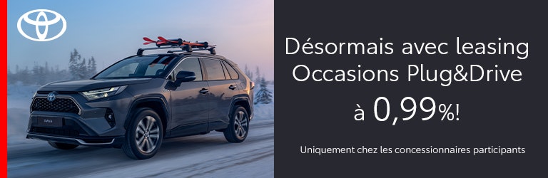 L'action est valable sur tous les véhicules Toyota électriques et Plug-in Hybrid Occasion Plus et chez les partenaires Toyota participants.